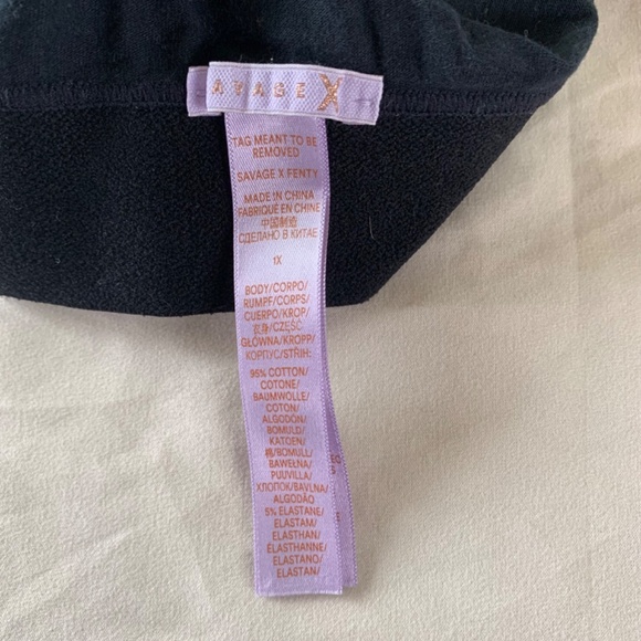 Forever Savage X Fenty Bralette size 1X 95% cotton 5% elastane black & gold - Picture 4 of 6